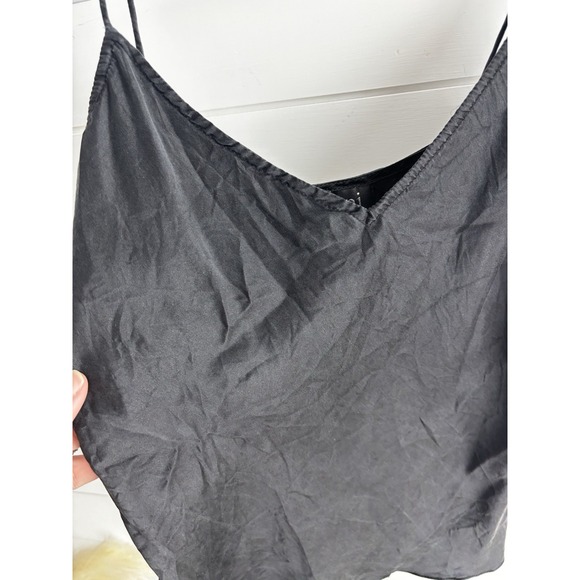 Jovani Black 100% Silk Camisole Tank Top Size 4 Minimalist Classic - Picture 2 of 6